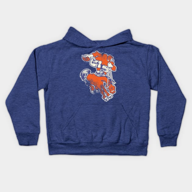 Vintage Denver Mascot Kids Hoodie by darklordpug